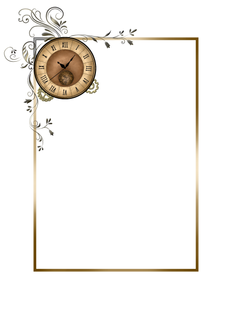 steampunk border outline
