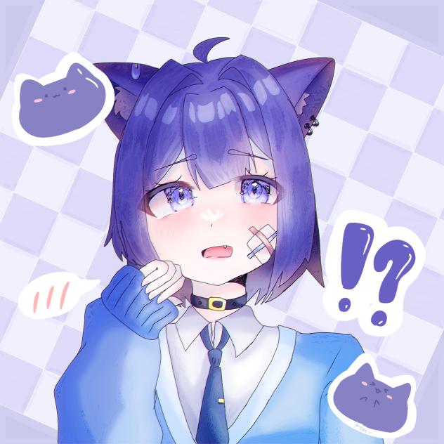 青色にゃんこ