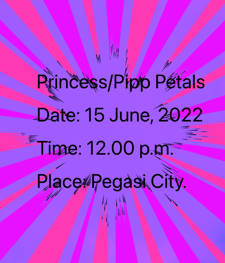 Pipp Petals invitation.