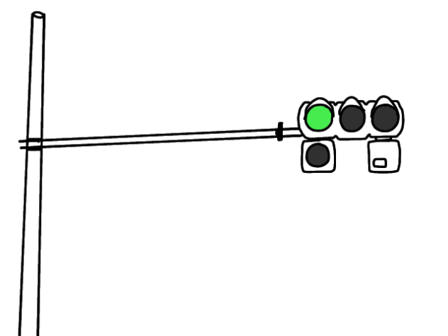 信号機　斜め向き1