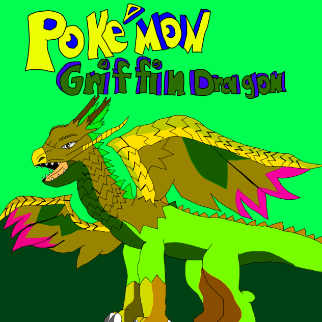 Fakemon GriffrinDragon drawing picture