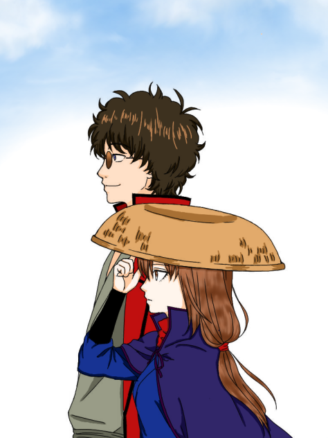 銀魂 坂本 陸奥線画 色塗り Ibispaint