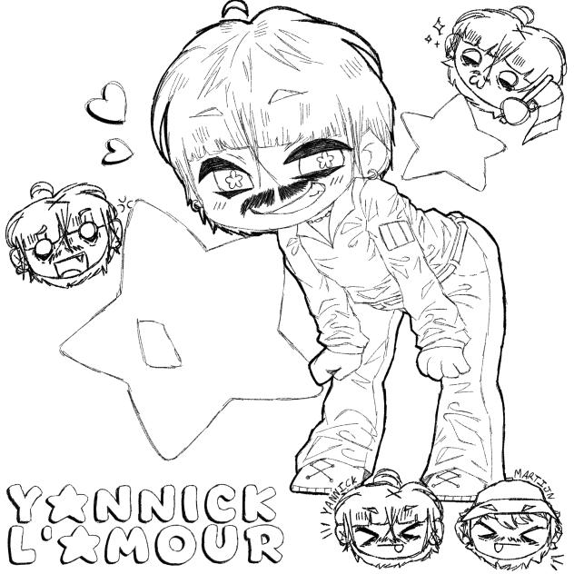 drawing doodles of yannick