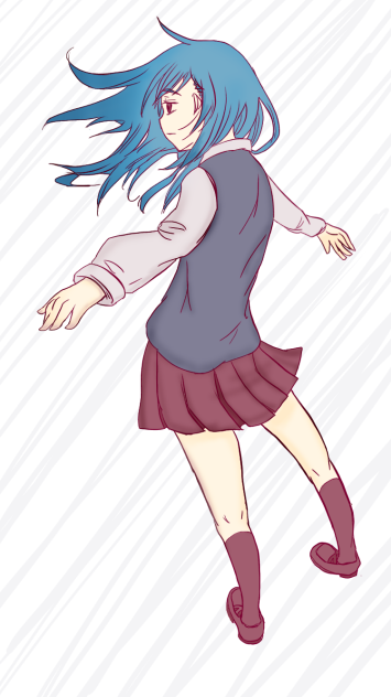 なびく女の子