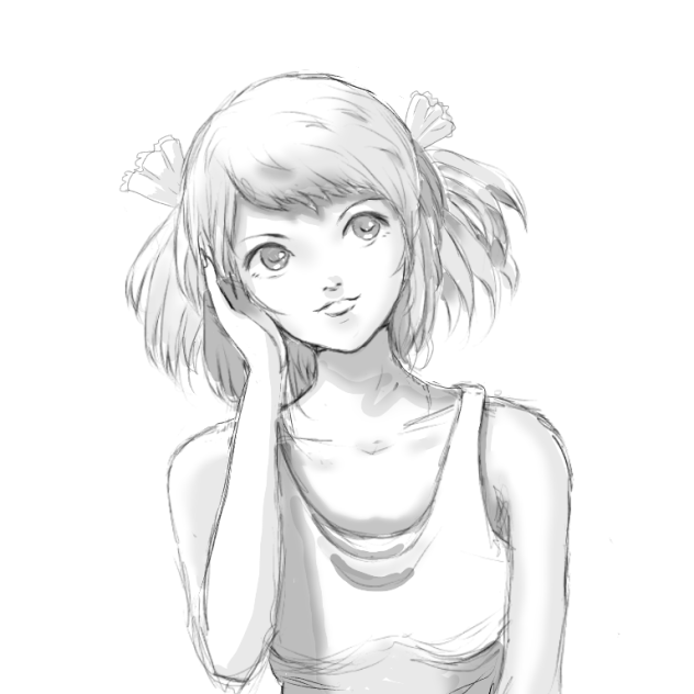 ラフ絵 タンクトップ