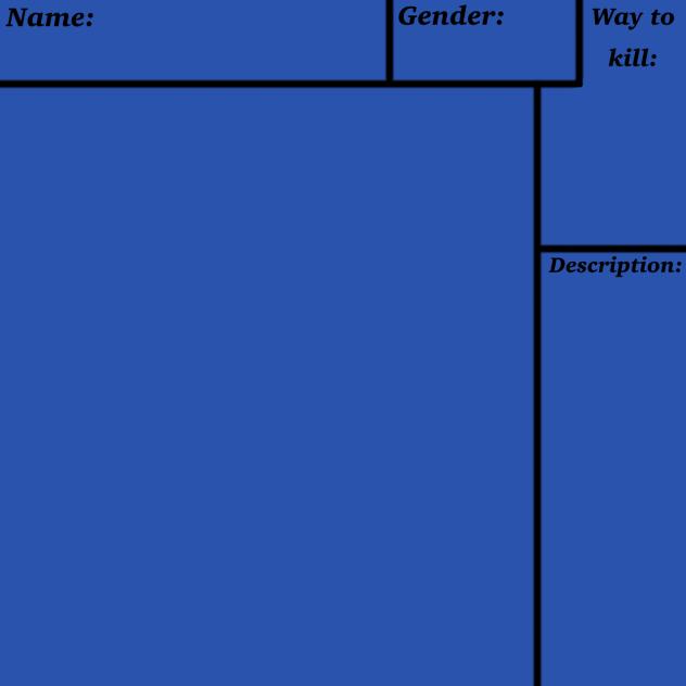 Creepypasta character sheet (Special)