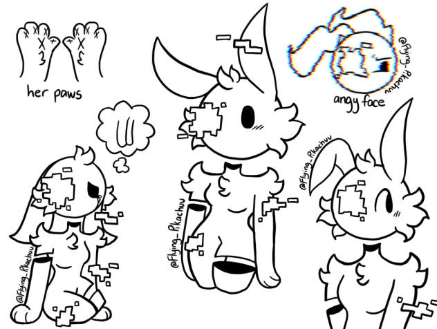 Glitchy Bunny doodles