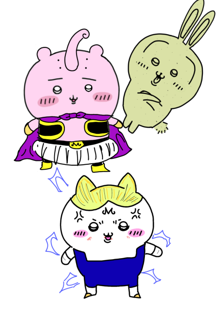 ちいかわ ちいかわ×魔人ブウ ハチワレ×魔人ベジータ うさぎクッキー