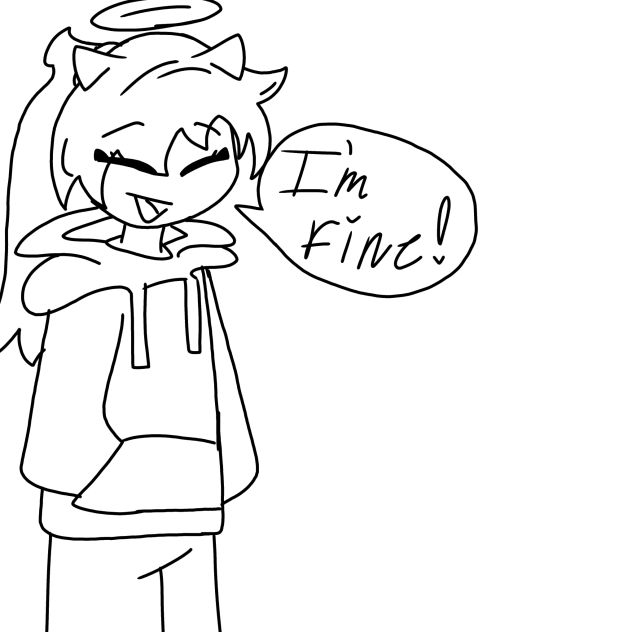 I'm fine! Line art