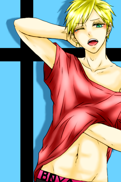 【線画】寝起き【拝借】