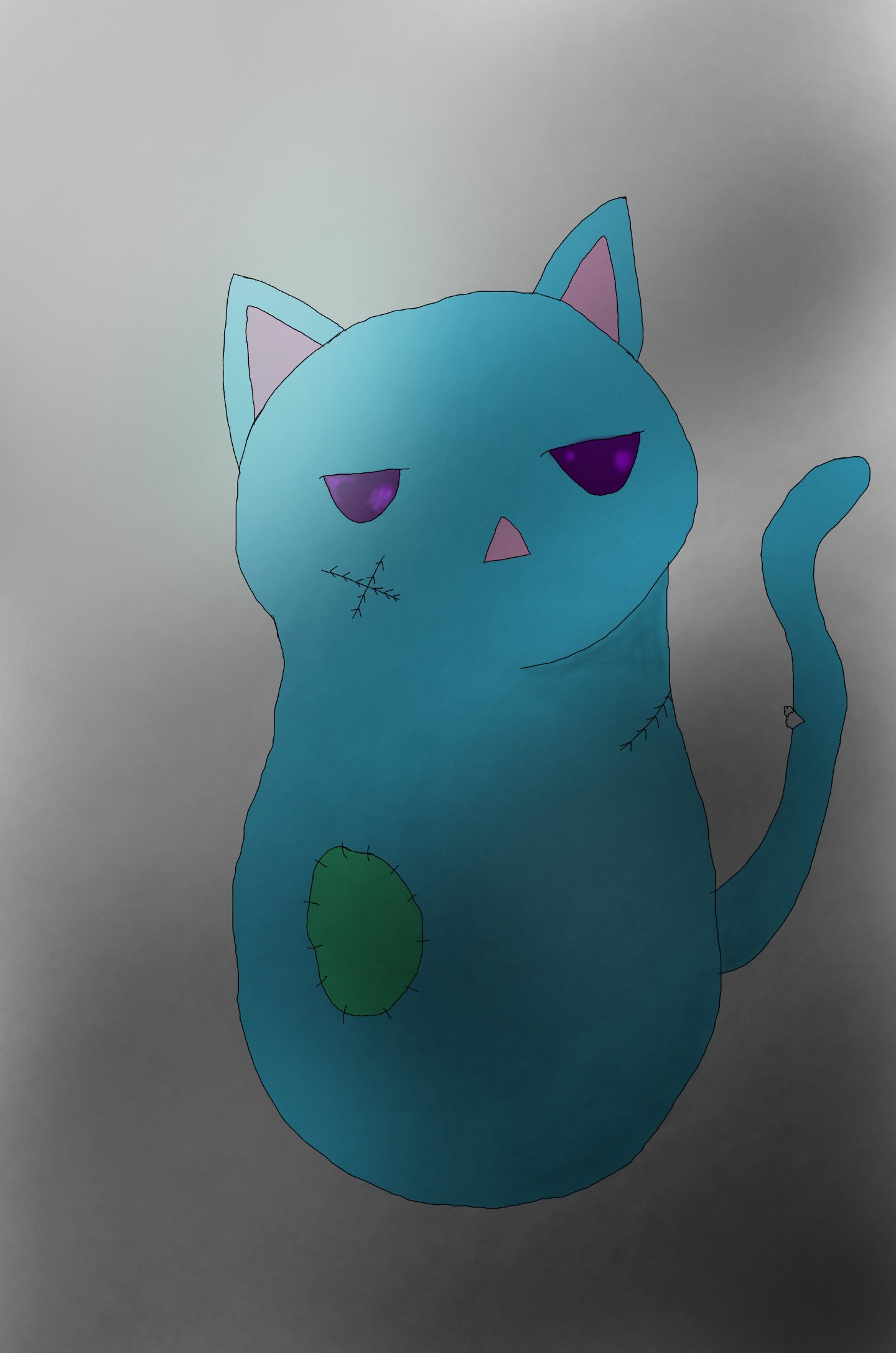 Beat up Stuffed Cat - ibisPaint