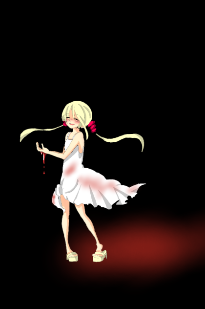 黒い女の子　塗らせていただきました！