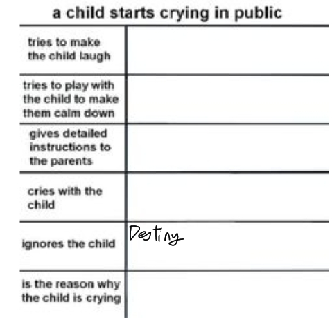 Child crying in public meme collab