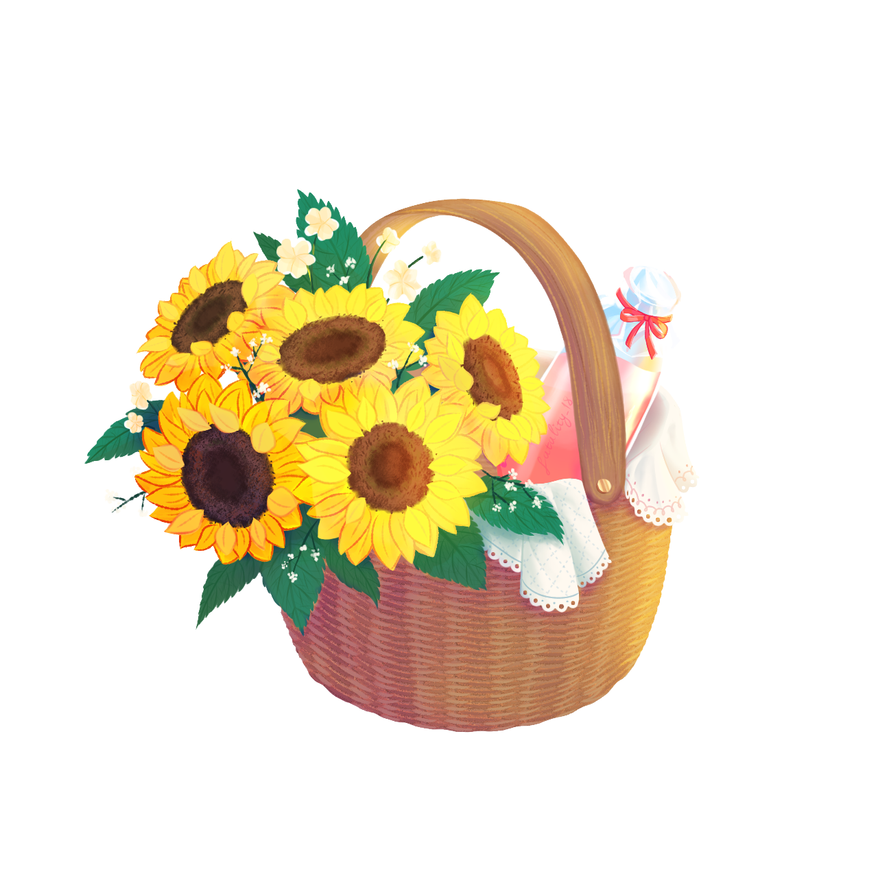 sunflower basket - ibisPaint