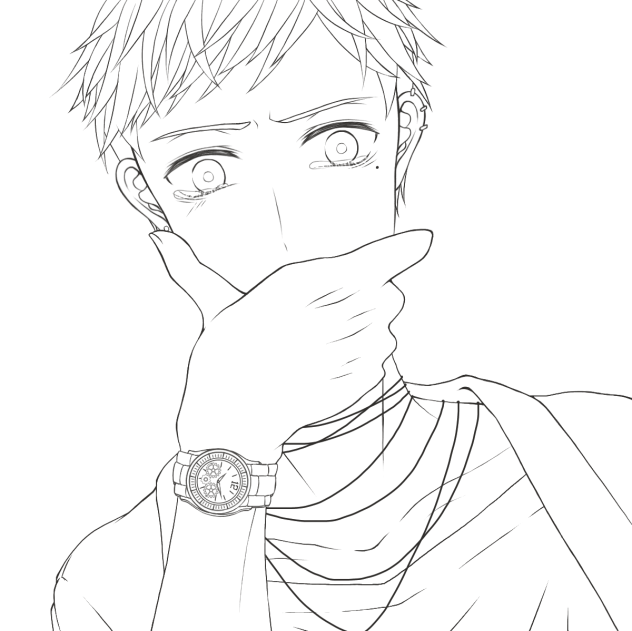 【線画】腕時計