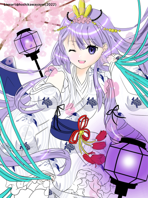 線画をお借りしました‼️