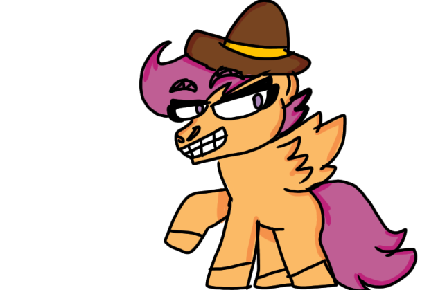 scootaloo with a cowboy hat