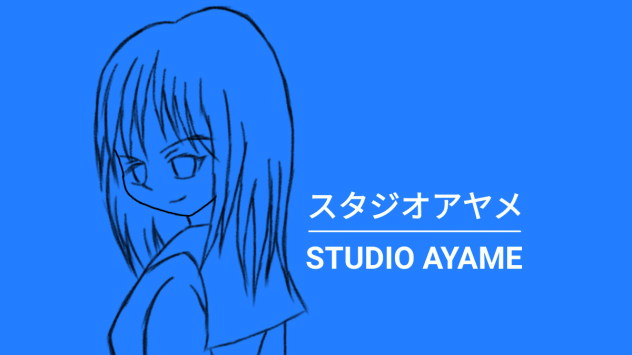 きつねのコンピューター アヤメのお絵描き
