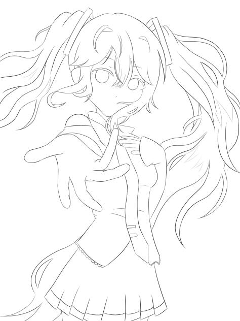 miku lineart