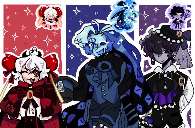 deceit trio but they’re fancy 🗣️🗣️🗣️🔥🔥