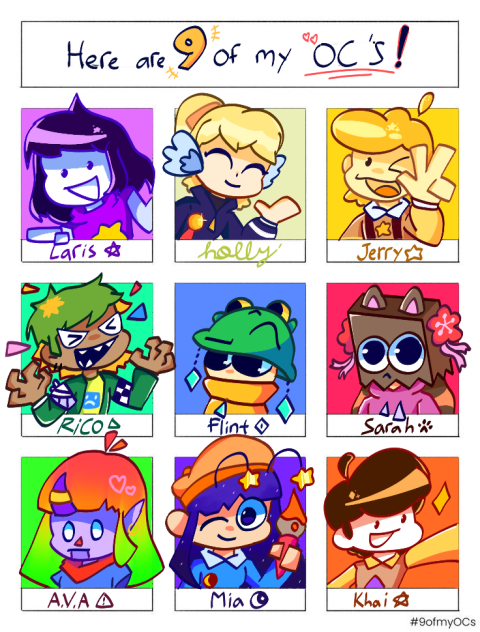 9 of my OC (there's more of that )
