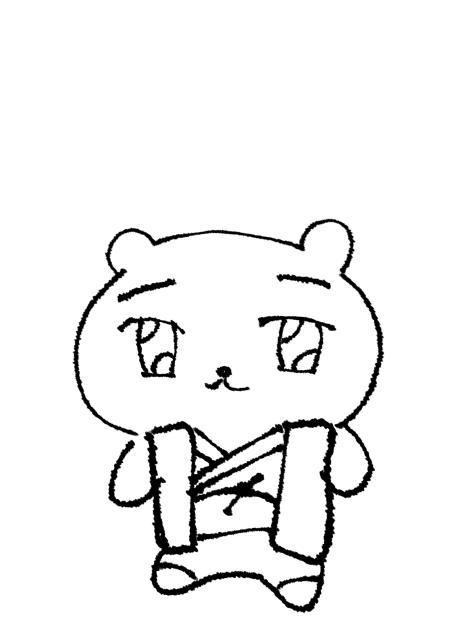 かわいい北枝くんぬりえ
