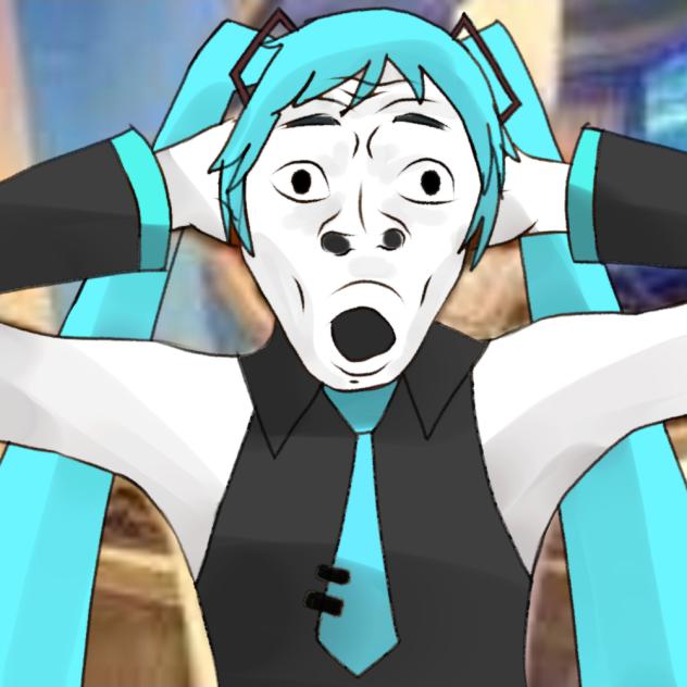 💙😋 hatsune miku shocked meme idk