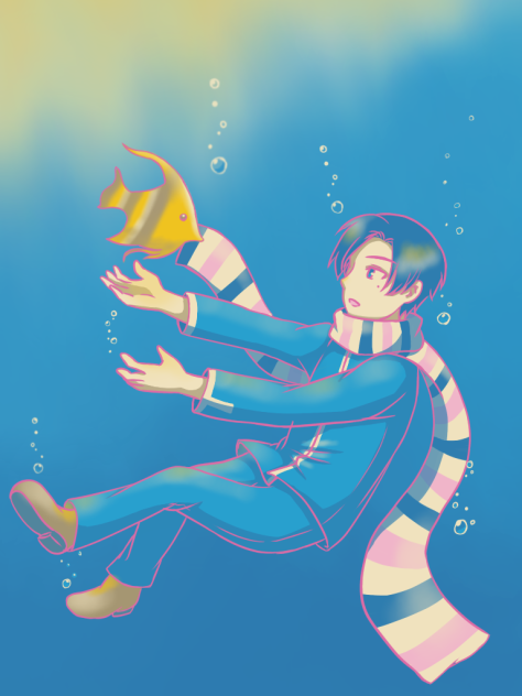 水の中 しんえつくん