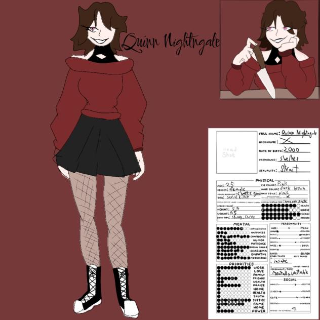 Oc of mine Quinn Nightngale rework