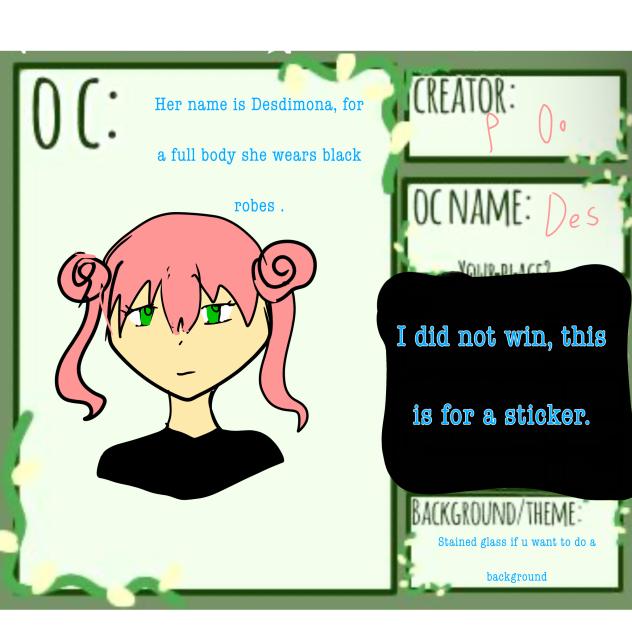 Prize sheet