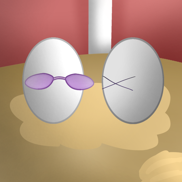 two eggs