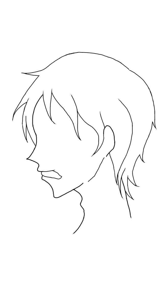 アイコンに使えるかもしれない横顔テンプレ 男 Ibispaint