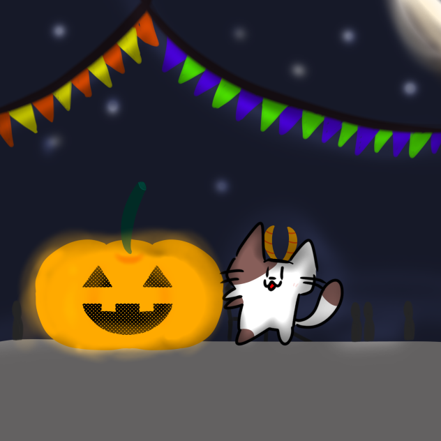 ハロウィンを過ごすみーちゃん