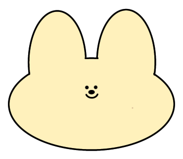 ウサギのイラストを描きました