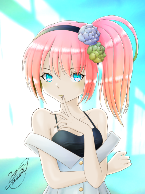 The girl staring back at you