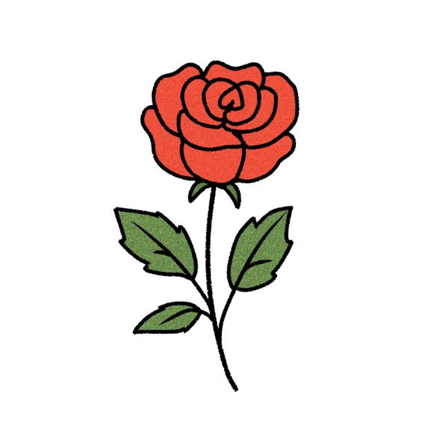 Rose sticker