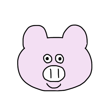 ゆるく豚を描いてみました(再再修正後)