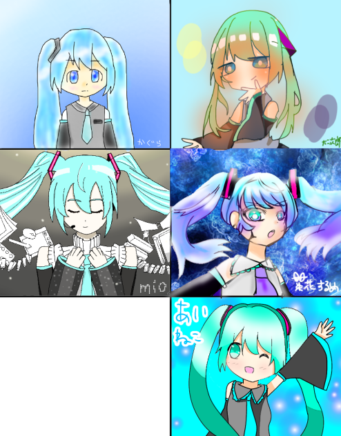 ミクちゃん描いたよー
