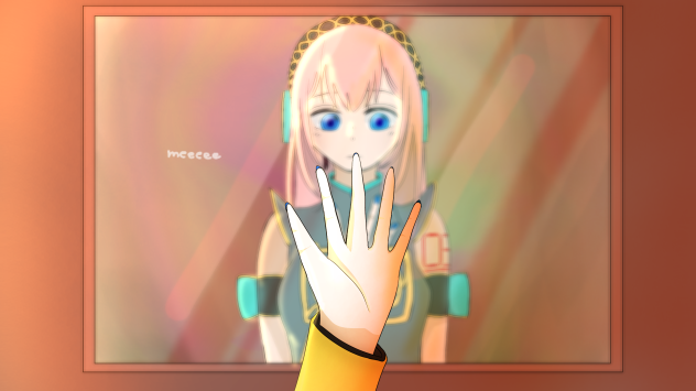 megurine Luka in the mirror