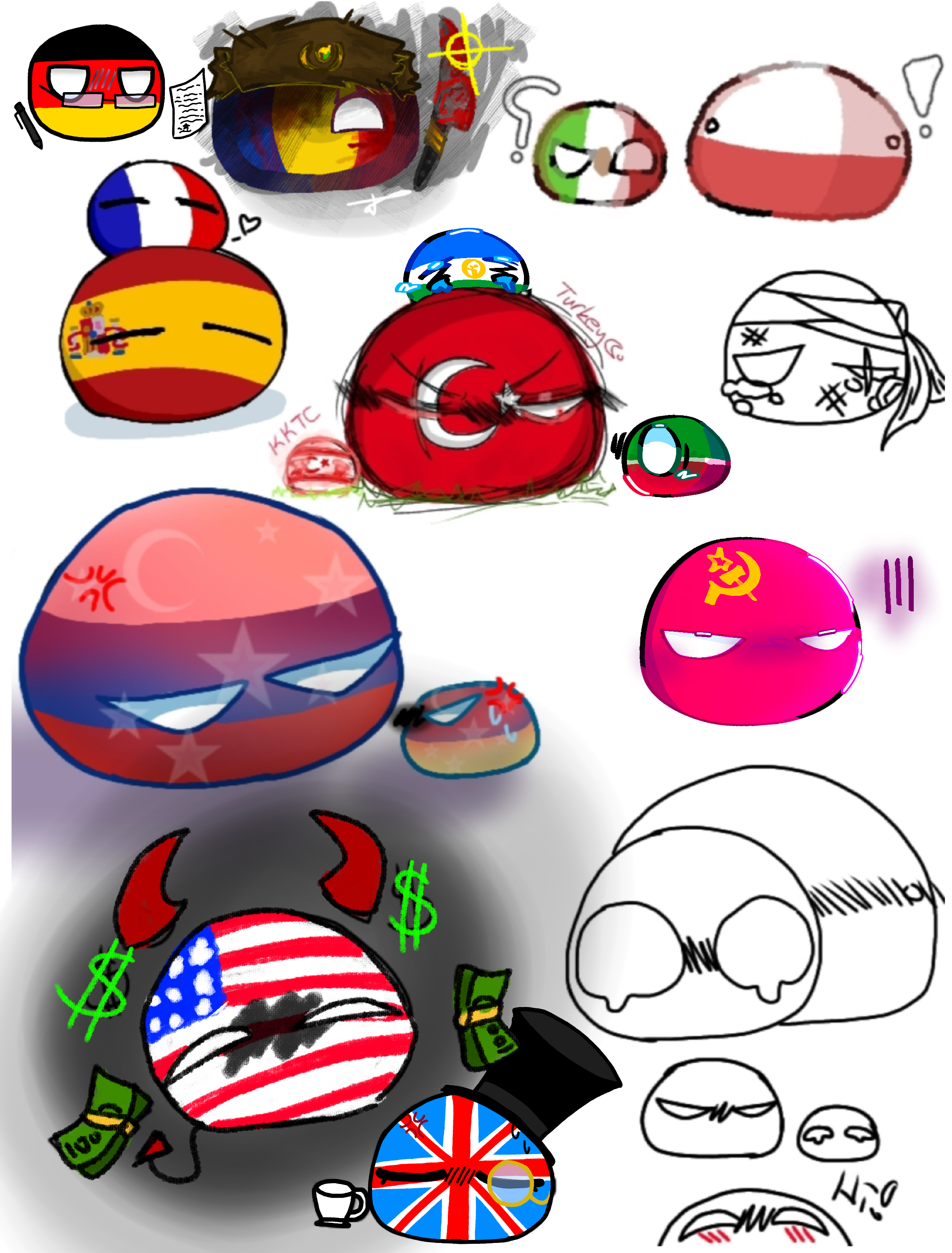 More countryballs collab! - ibisPaint