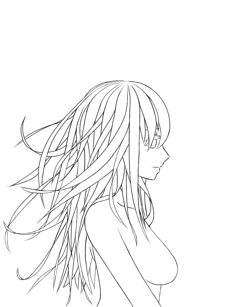 横顔 線画 修正ver Ibispaint