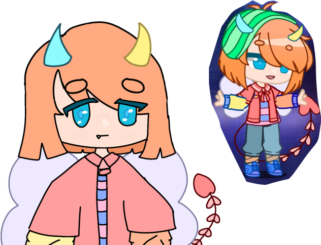 drawing a gacha character as an oc