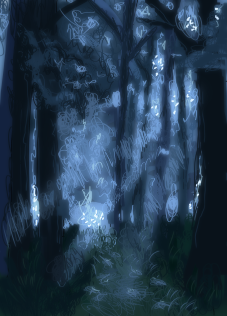 impressionist ish forest, ref used