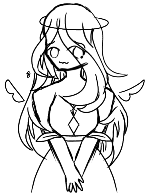 A Nice Innocent Angel Sketch