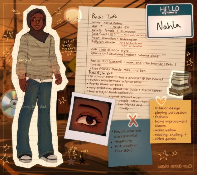 character sheet- Nahla