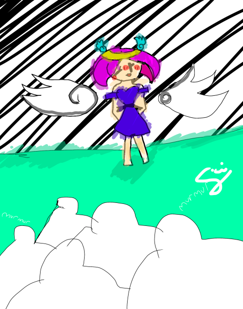 Angel that makes everything shine