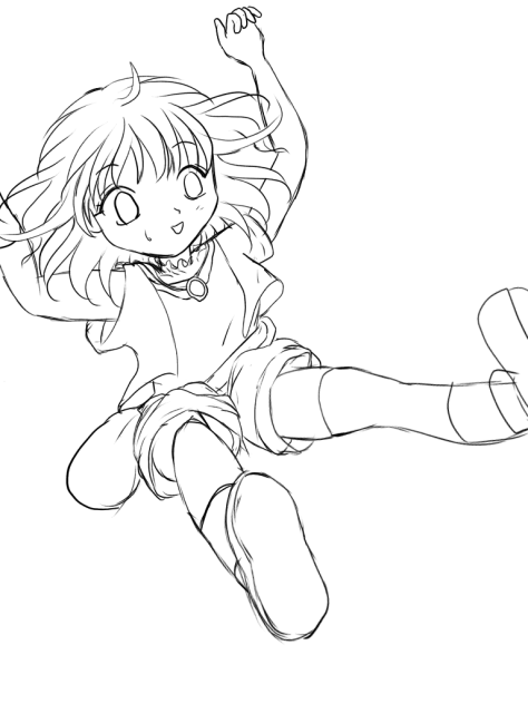 あっヤバい！線画