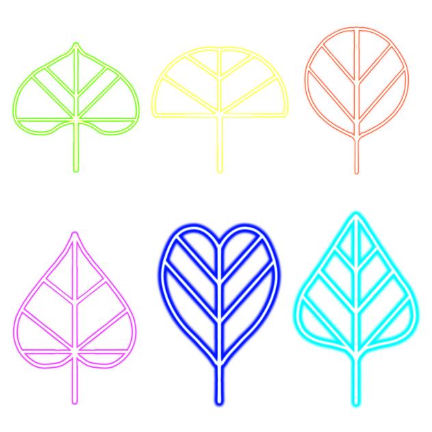 Leaf types neon
