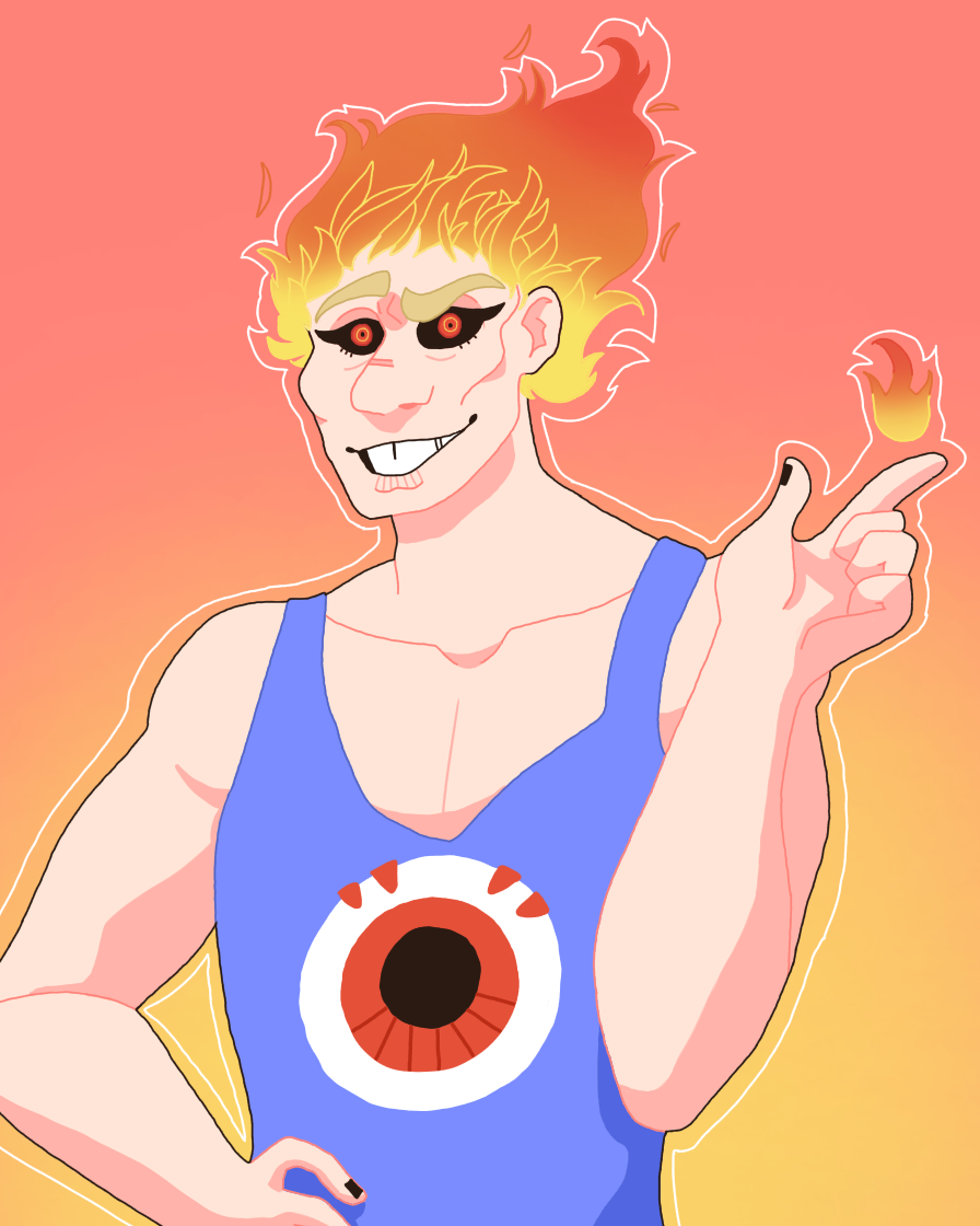 a flaming bi 8.9.18 - ibisPaint