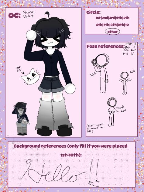 Prize sheet for Creatorinksplater